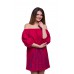 Embroidered Dress "Love in Maroon"